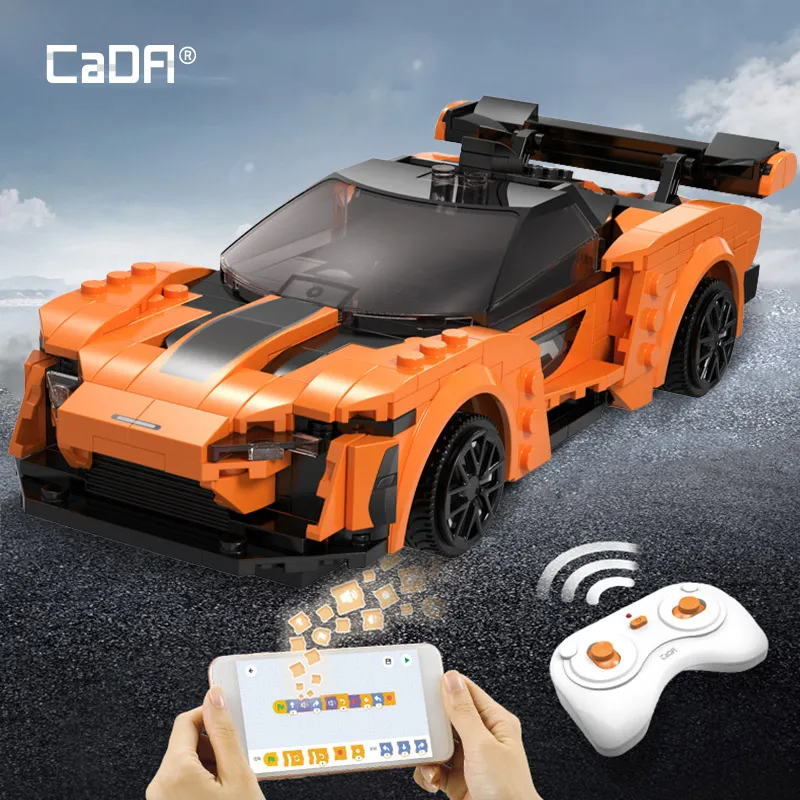 Cada C51071W C51075W APP Programming Remote Control Sports Car Building Blocks