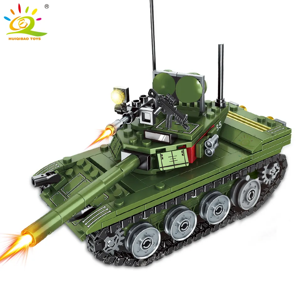 HUIQIBAO 336pcs Military 85 Main Battle Tank Building Blocks WW2 Army Soldier Figures Bricks Educational Toys - LEPIN LEPIN Shop