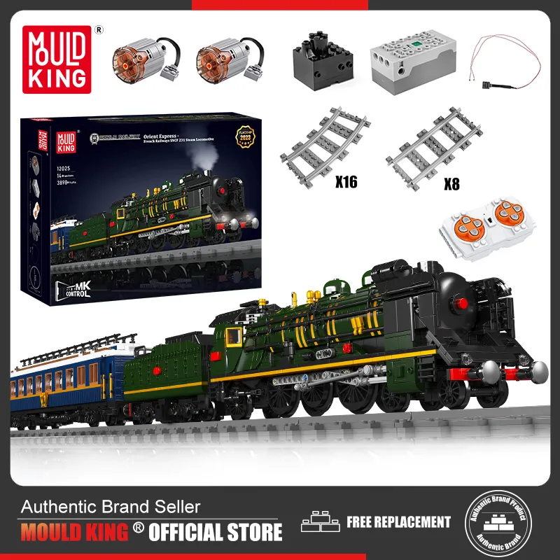 Mould King 12025 Technical Car Building Block RC Motorized French Railways SNCF 231 Steam Locomotive Train - LEPIN LEPIN Shop