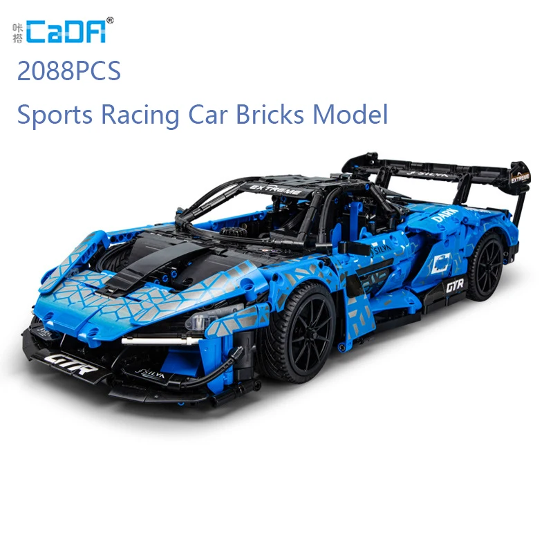 Cada 2088PCS Sports Racing GTR Car Bricks Model 1/10 Big Scale
